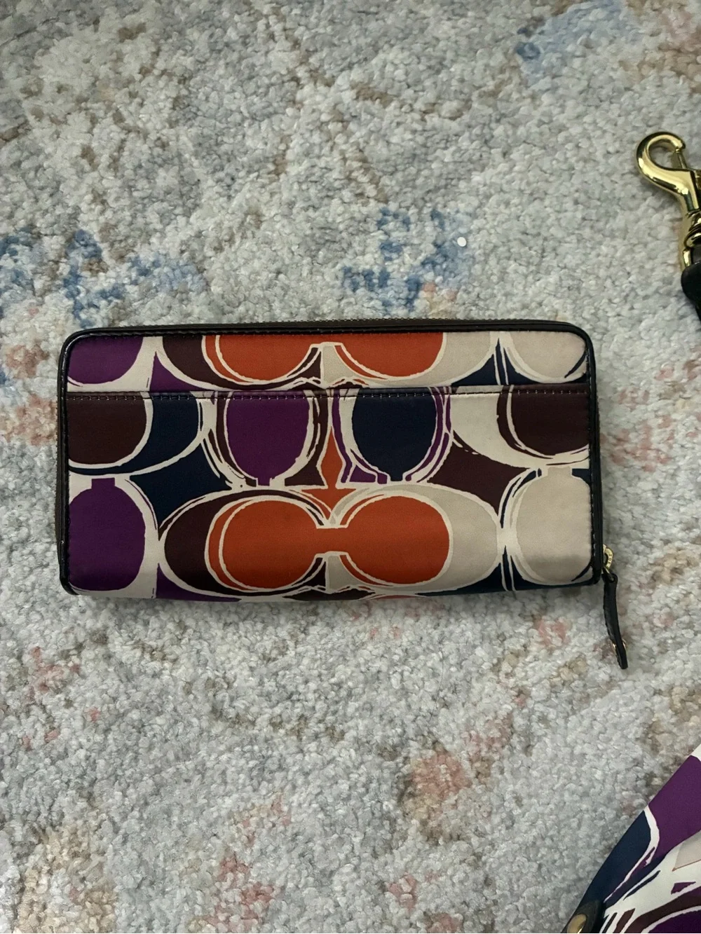 COACH Rare Multi-Color Ashley Scarf Print Satchel with Wallet-Y2K Style